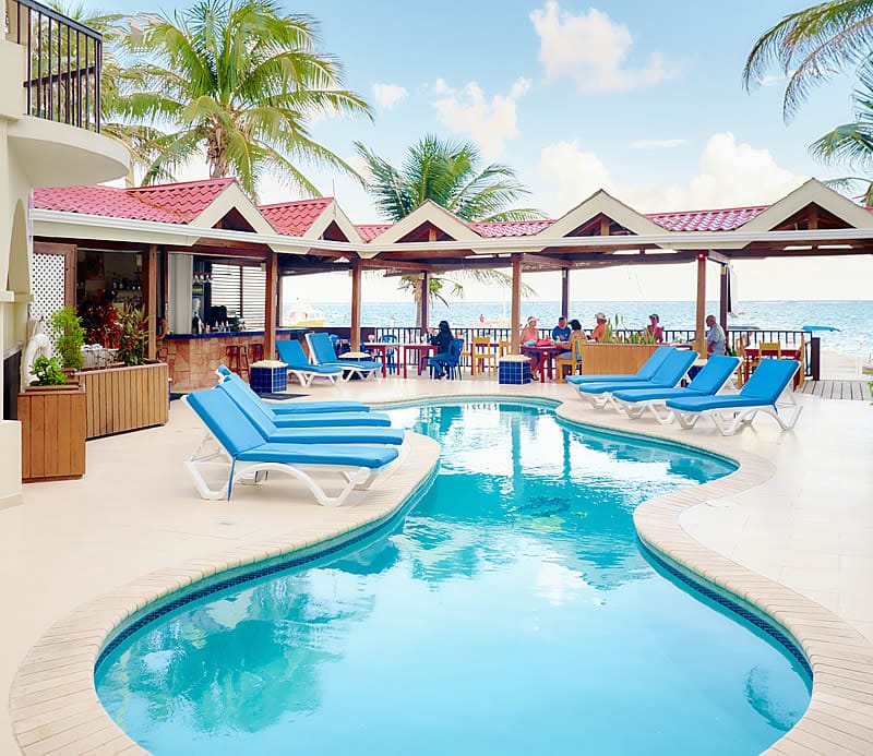 SunBreeze pool and beach bar with people relaxing