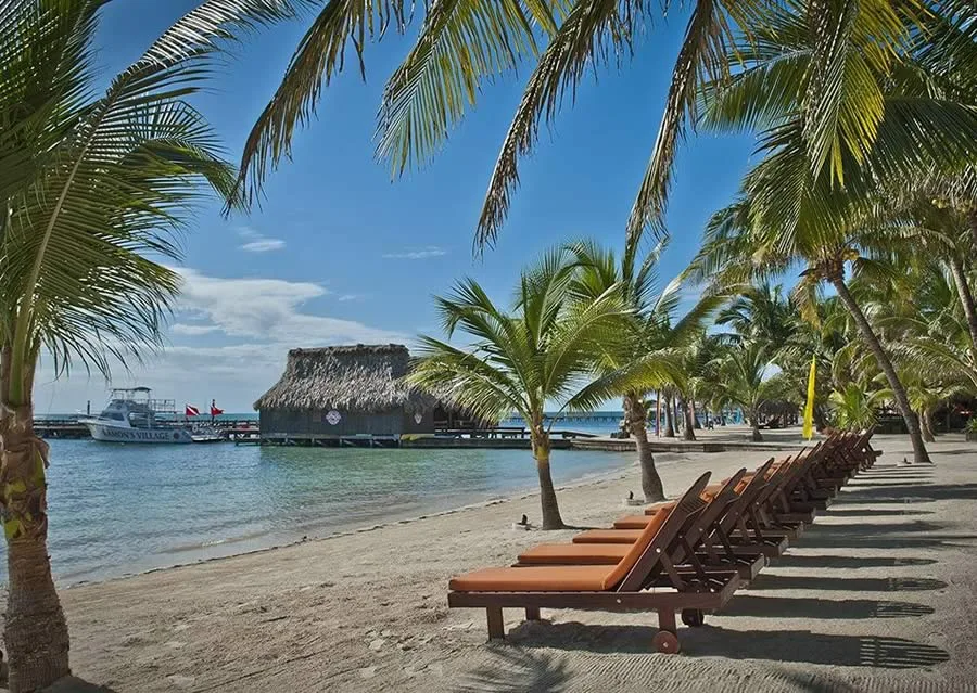The beach in front of Ramon's Village