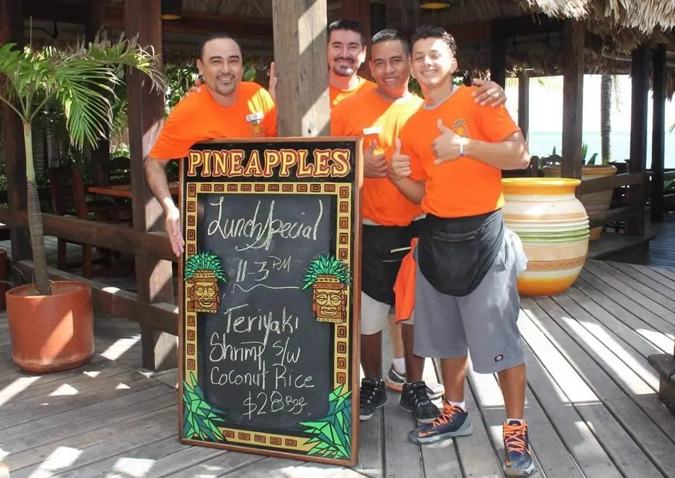 Table with meals and drinks at Ramon's Restaurant