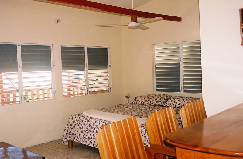 Beds in cabana interior