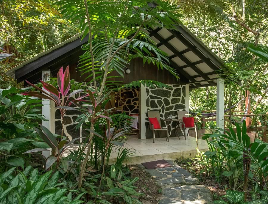 Exterior of a jungle cottage