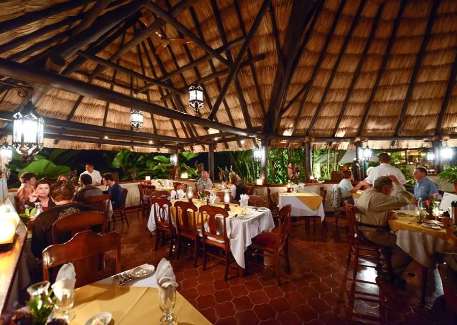 People dining in Chaa Creek restaurant