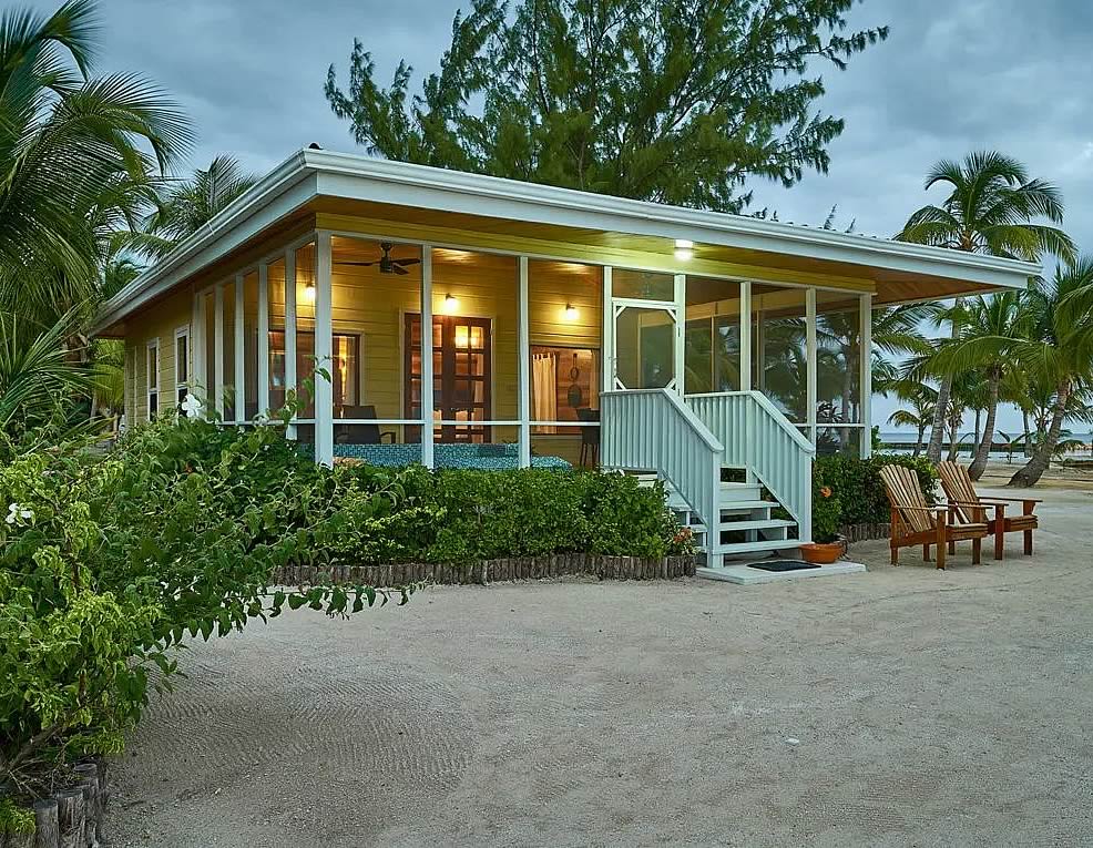 A beachfront villa