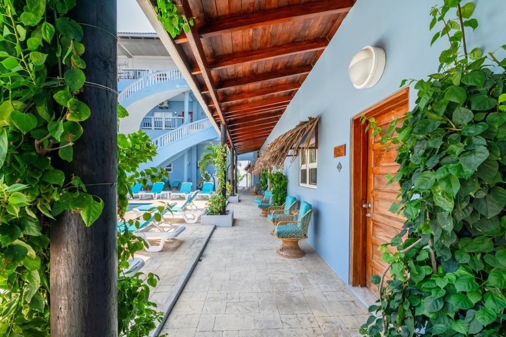 Ground level rooms exterior