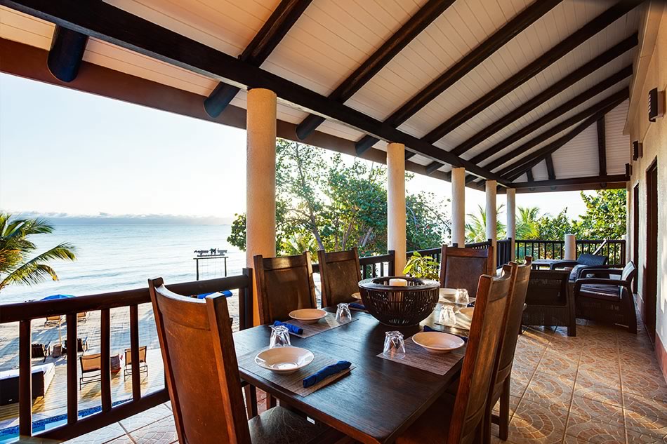 Penthouse dining table with breathtaking ocean view
