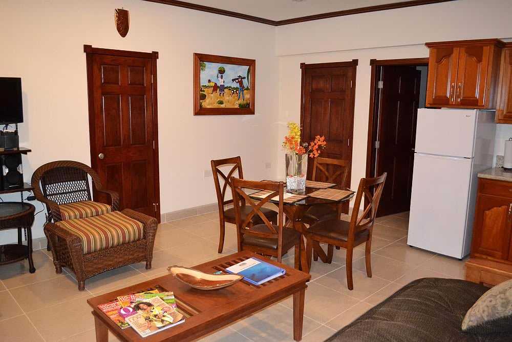 Interior of a deluxe living room at Nirvana Hotel