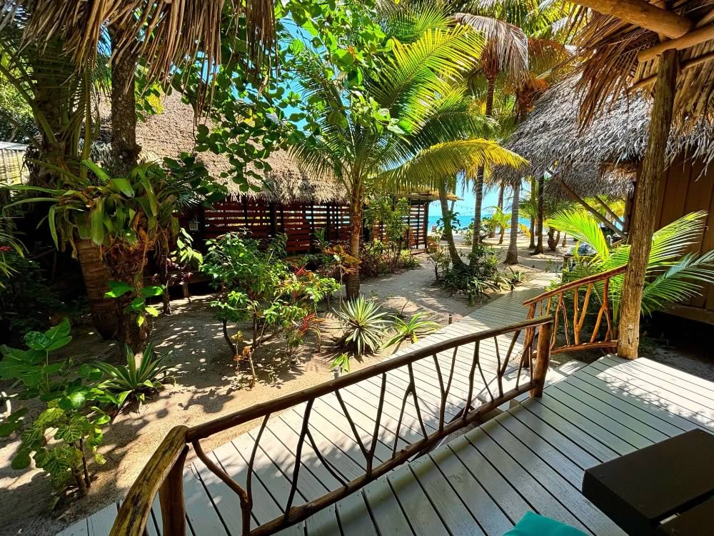 Cabana balconies and lush surroundings