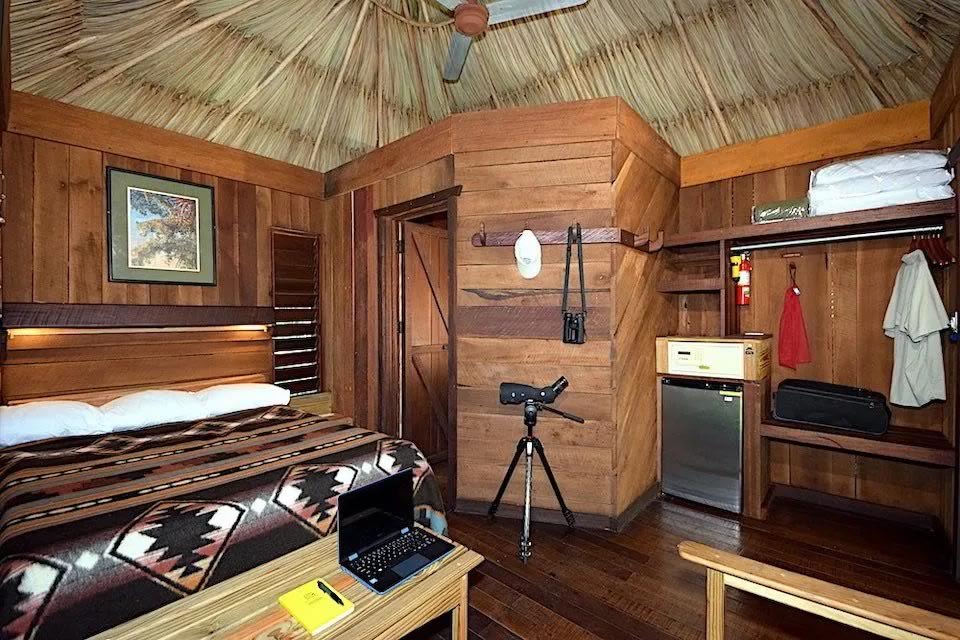 Interior of Lamanai Outpost Lodge Family Cabana with bunk beds