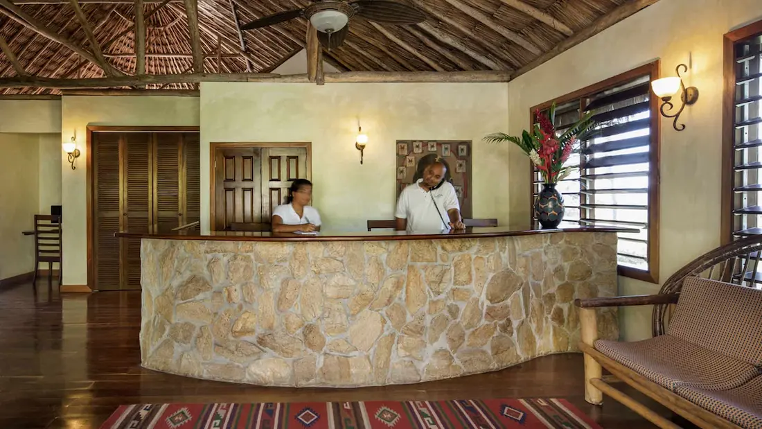 Reception thatched roof building