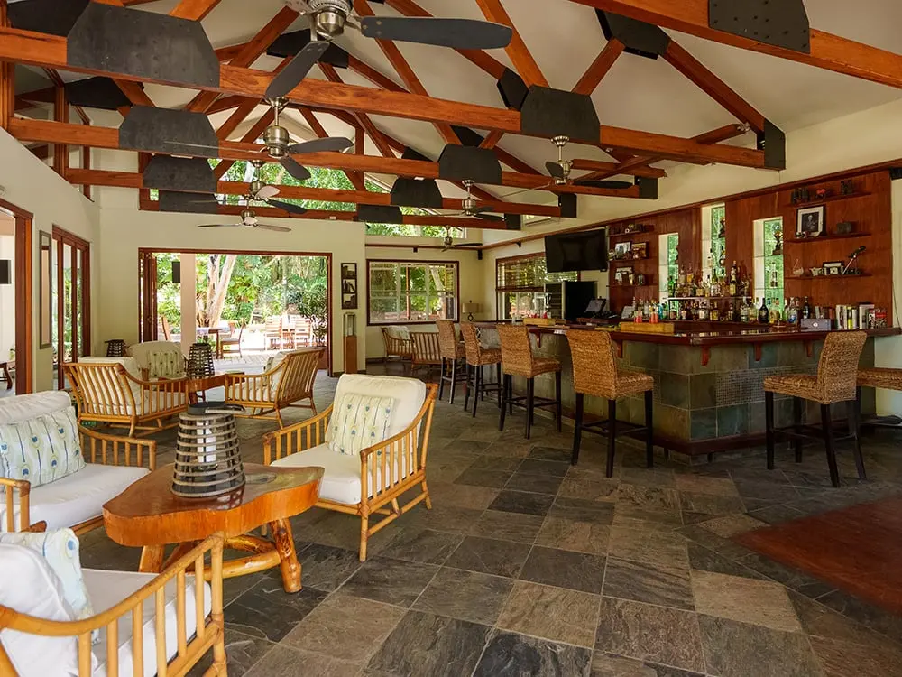Beautiful interior of the bar and restaurant