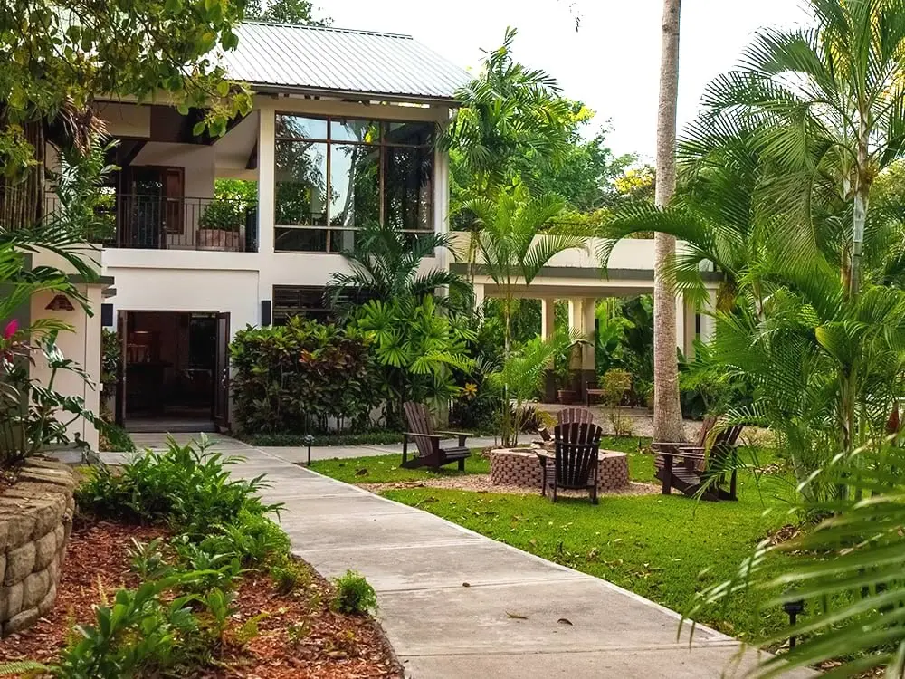 Campfire bin in front of the main building