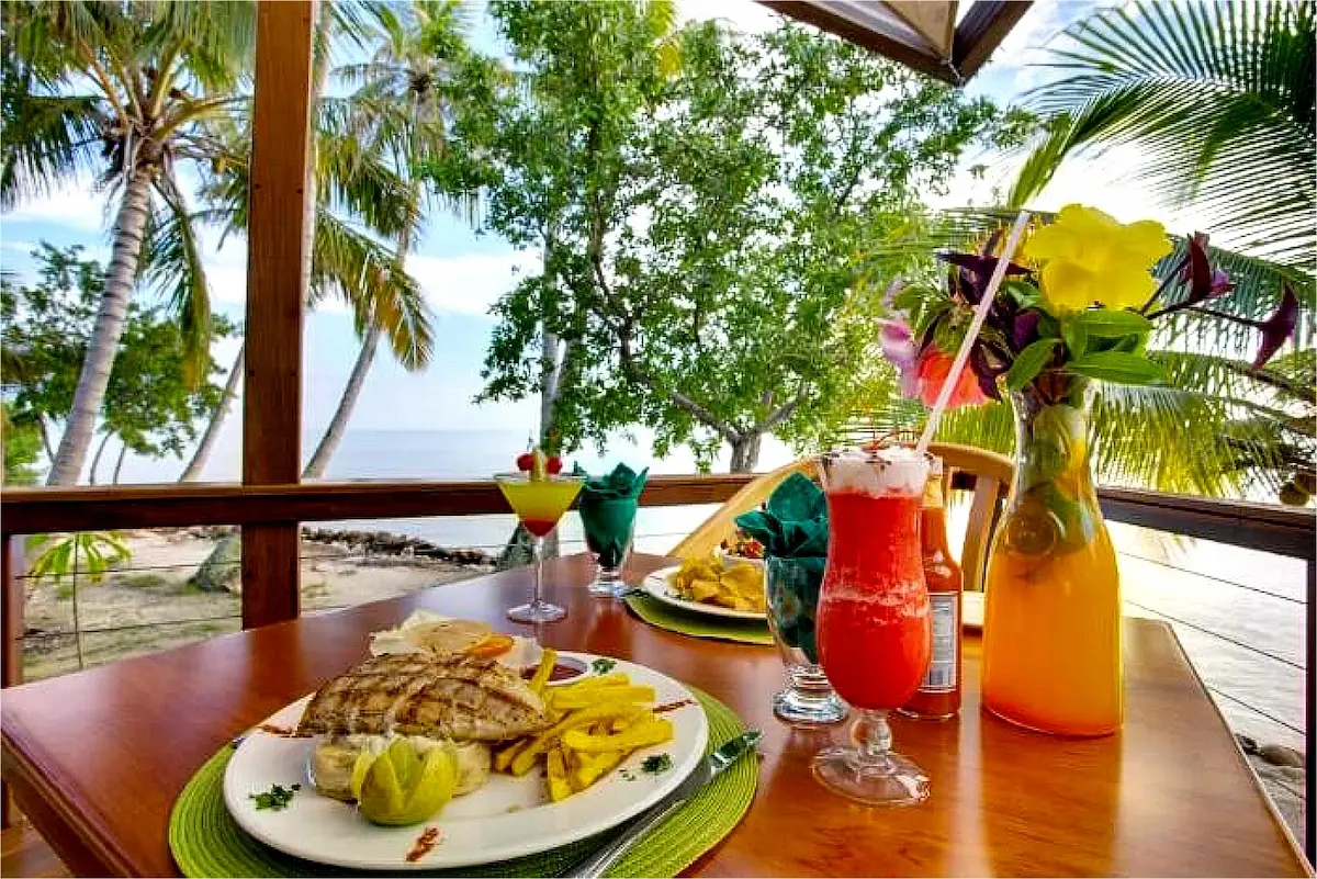 The Lyon Fish Grill at Ray Caye Resort