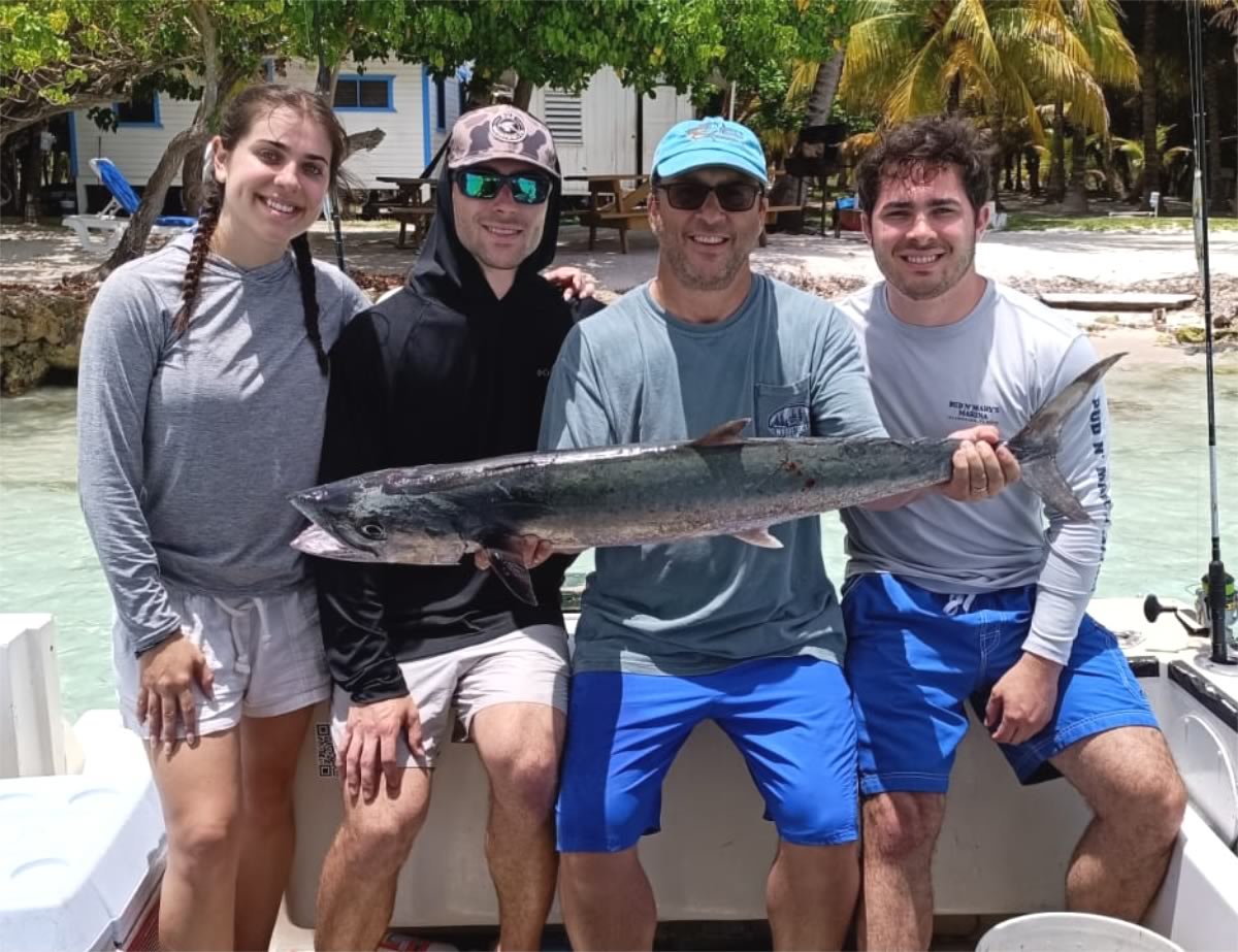 Fisherman holding a tuna