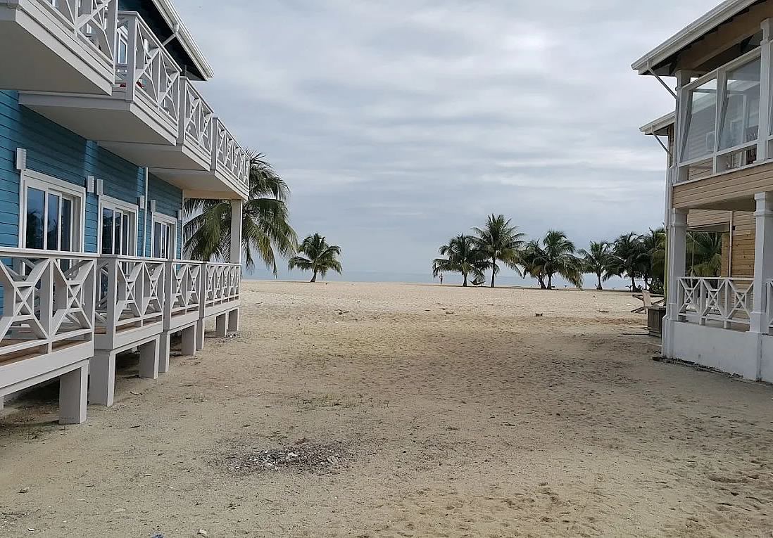 Placencia beachfront view from Easy Living Apartments