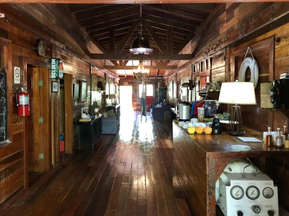 Interior of Huracan Diving Lodge
