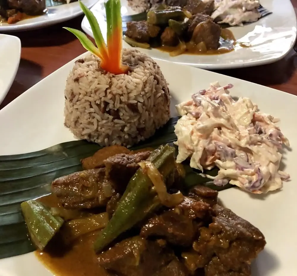 Stew and rice
