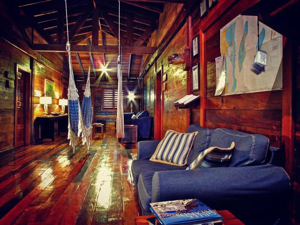 Interior with hammock