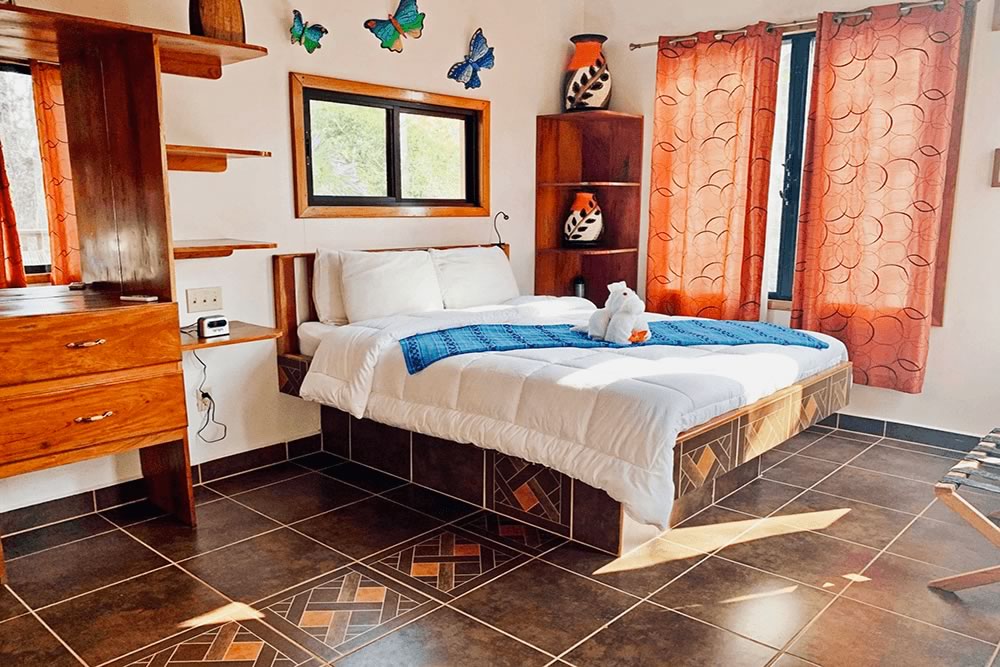 Cabana interior at Mariposa Jungle Lodge
