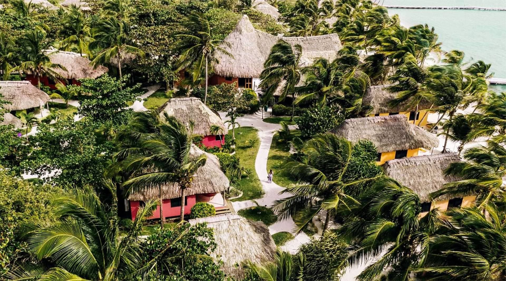 Aerial view of Matachica Resort, Belize