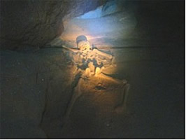 Skeleton of a young girl