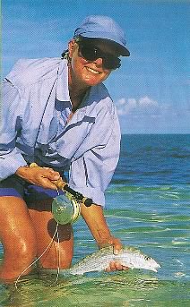 Fly fisherman with a bone fish